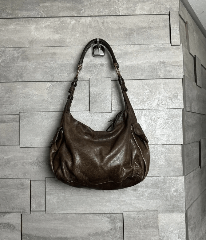 Authentic Vintage Miu Miu Leather Shoulder Bag 90s Archive - Image 1