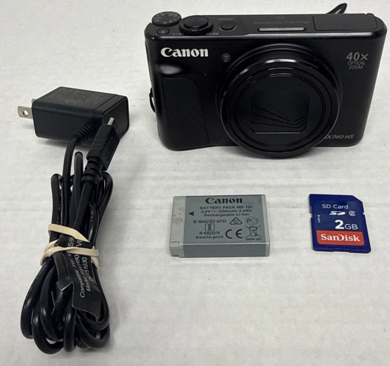 Canon PowerShot SX740 Hs 4K 40x Optical Zoom 20.3 Megapixel Digital Camera Black - Image 1