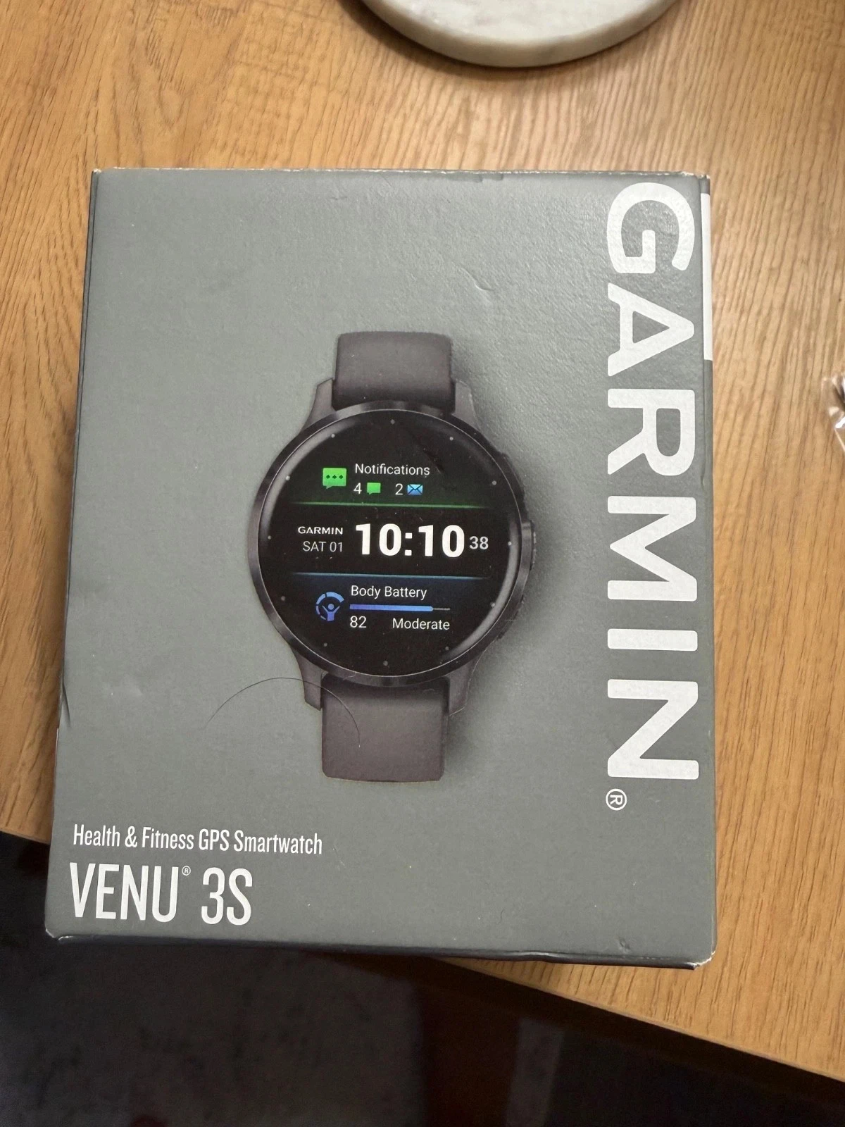 Garmin Venu 3S 41mm Advanced Fitness Smart Watch – Slate Stainless Steel Bezel - Image 1